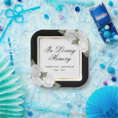 フローラの白い黒の金ゴールドを愛の記憶に ペーパープレート (パーティー)