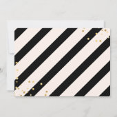 フローラの白黒ストライプ21歳の誕生日 招待状 (裏面)