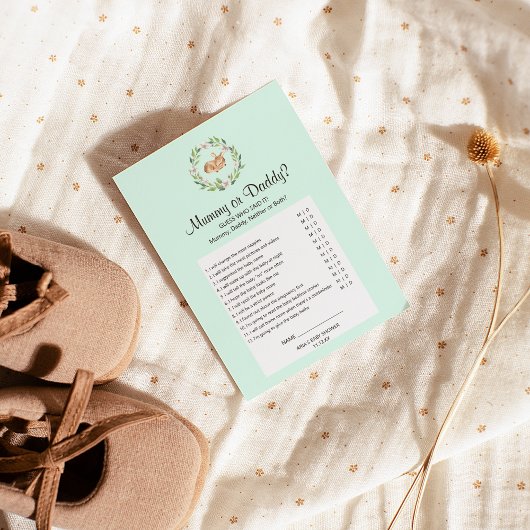 フローラの眠る鹿が緑のミイラまたはパパのゲーム チラシ