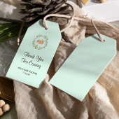 フローラの眠る鹿の緑の赤ちゃんシャワーの好意 ギフトタグ