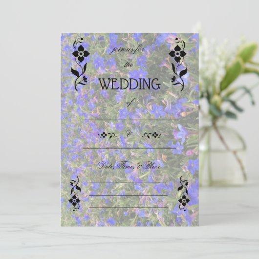 フローラの空白の結婚式招待状 招待状 (スタンド正面)