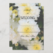 フローラの空白の結婚式招待状 招待状 (正面/裏面)