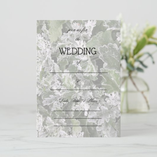 フローラの空白の結婚式招待状 招待状 (スタンド正面)