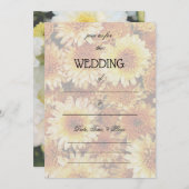 フローラの空白の結婚式招待状 招待状 (正面/裏面)