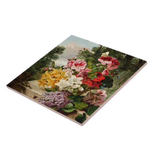 フローラの素晴らし静物絵を描や タイル (側面)