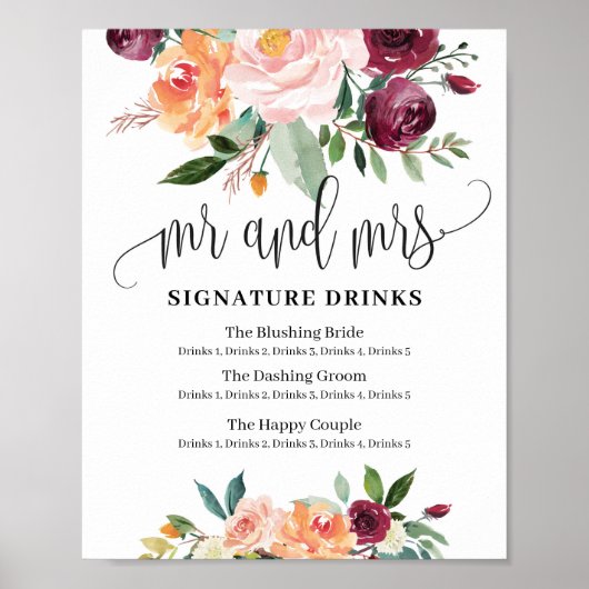 フローラの素朴お酒の看板 ポスター (正面)