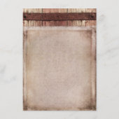 フローラの素朴BurlapとWood結婚の情報 エンクロージャーカード (裏面)