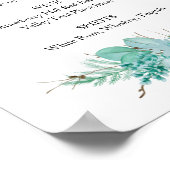 フローラの結婚バーメニュー飲料の看板 ポスター (角)