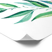 フローラの結婚式のパーティーのサイン/ウェルカムサイン ポスター (角)