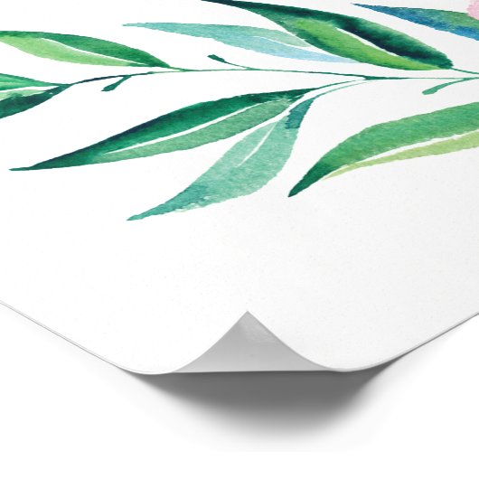 フローラの結婚式のパーティーのサイン/ウェルカムサイン ポスター (角)