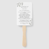 フローラの結婚式のファン ハンドファン (裏面)