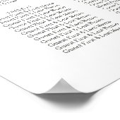 フローラの結婚水彩表15表 ポスター (角)