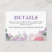 フローラの結婚詳細小型エンクロージャカード エンクロージャーカード (正面)