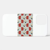 フローラの継ぎ目のないお洒落赤い花模様 Case-Mate iPhoneケース (裏面 (横))