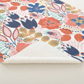 フローラの継ぎ目のないパターンを白にします。抽象芸術 シェルパブランケット (3/4)