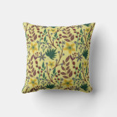 フローラの継ぎ目のないパタ葉ーンの花、枝 クッション (裏面)