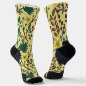 フローラの継ぎ目のないパタ葉ーンの花、枝 ソックス (傾斜あり)