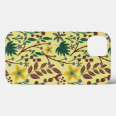 フローラの継ぎ目のないパタ葉ーンの花、枝 Case-Mate iPhoneケース (裏面 (横))