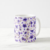 フローラの継ぎ目のないマリゴールドの花模様 コーヒーマグカップ (正面右)