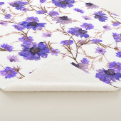 フローラの継ぎ目のないマリゴールドの花模様 シェルパブランケット (3/4)