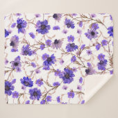 フローラの継ぎ目のないマリゴールドの花模様 シェルパブランケット (正面(横))