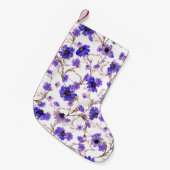 フローラの継ぎ目のないマリゴールドの花模様 スモールクリスマスストッキング (正面 (吊り時))