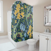 フローラの継ぎ目のない大きな花とユリと シャワーカーテン (インサイチュ)