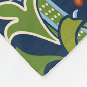 フローラの継ぎ目のない大きな花とユリと フリースブランケット (角)