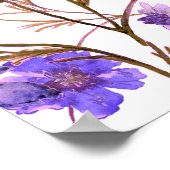 フローラの継ぎ目のない模様 ポスター (角)