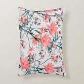 フローラの継ぎ目のない模様、マルガリータ、ヒヤシンスの模様。 アクセントクッション (正面(垂直))