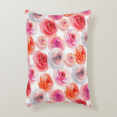 フローラの継ぎ目のない水彩画 アクセントクッション (正面(垂直))