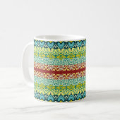フローラの継ぎ目無し模様 コーヒーマグカップ (正面左)