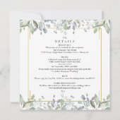 フローラの緑が一角に広がる結婚 招待状 (裏面)