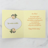 フローラの緑のアフリカ系アメリカ人マザーズデイ カード (内部)