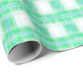 フローラの緑のパストライプのターン ラッピングペーパー (ロールコーナー)