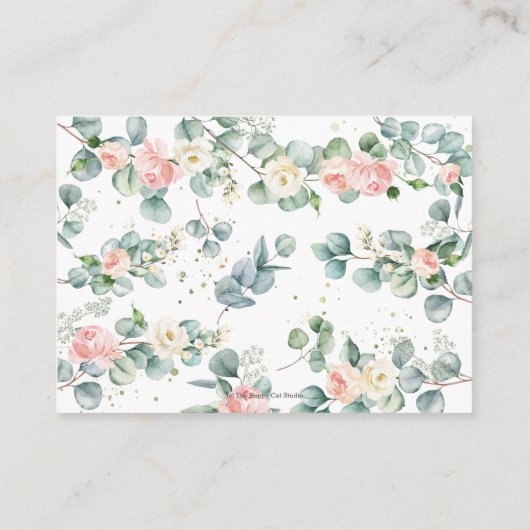 フローラの緑のベビー象が代わりに本を持ってくる エンクロージャーカード (裏面)