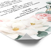 フローラの緑のメニューまたはバーのメニュー記号 ポスター (角)