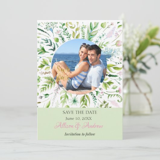 フローラの緑の写真日付を保存 セーブザデート (スタンド正面)