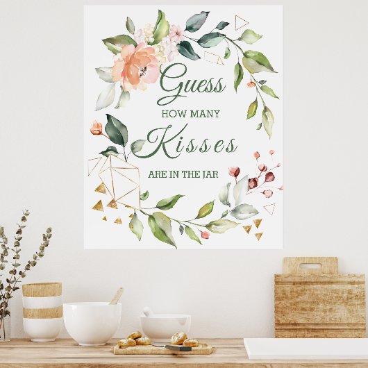 フローラの緑の推測いくつのキスゲーム ポスター (キッチン)