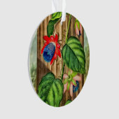 フローラの翼のあるパッションフラワーテンプル – クリスマス オーナメント (正面)