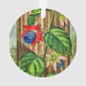 フローラの翼のあるパッションフラワーテンプル – クリスマス オーナメント (裏面)
