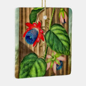 フローラの翼のあるパッションフラワーテンプル – クリスマス セラミックオーナメント (右)