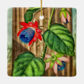 フローラの翼のあるパッションフラワーテンプル – クリスマス セラミックオーナメント (裏面)