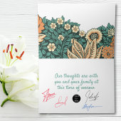 フローラの考えお悔やみ心地よい カード