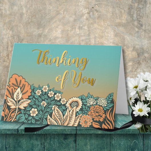 フローラの考えお悔やみ心地よい カード