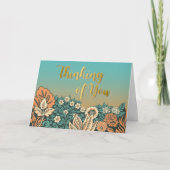 フローラの考えお悔やみ心地よい カード (正面)