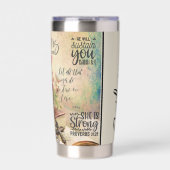 フローラの聖句パーソナライズされた 保温保冷タンブラー (正面)