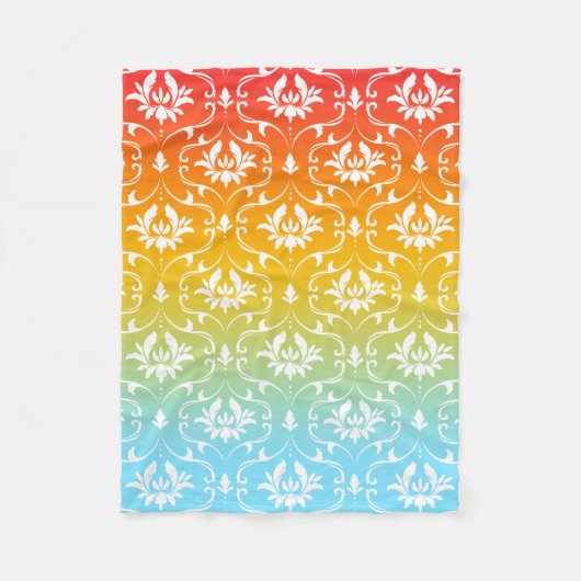 フローラの背景のダマグラデーションスク フリースブランケット (正面)