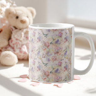 フローラの背景 コーヒーマグカップ