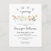 フローラの自然の愛が成長ボホ赤ちゃんシャワー ポストカード (正面)